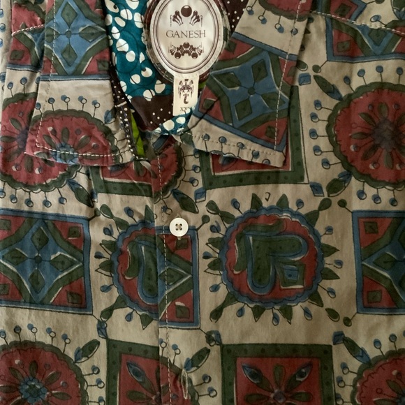 Beautiful Ganesh shirt cotton nice print Size 2xl - Picture 2 of 4